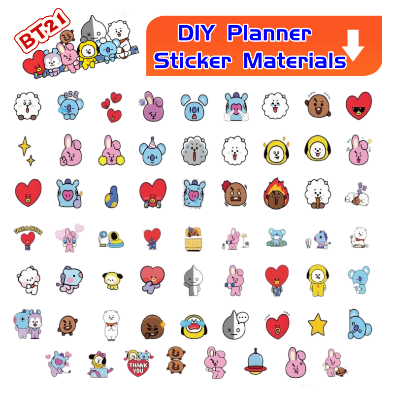 Memo Pad Sticky - BT21 コヤ RJ タタ シューキー マンチミー