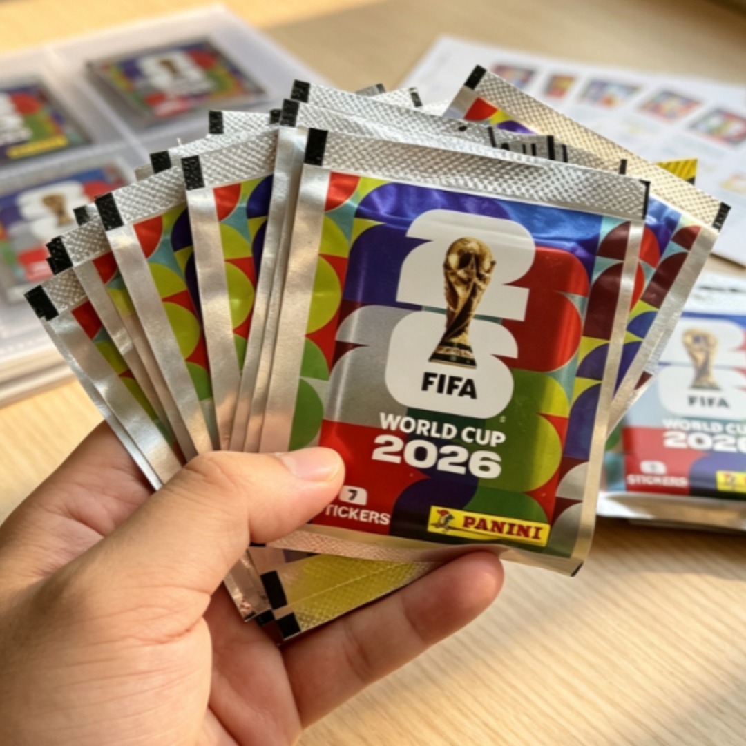 Cardstock Paper Pack - 2026年パニーニFIFAワールドカップサッカーステッカーアルバムとステッカーパック限定コレクタブルセット、サッカーファン向けスポーツ記念品
