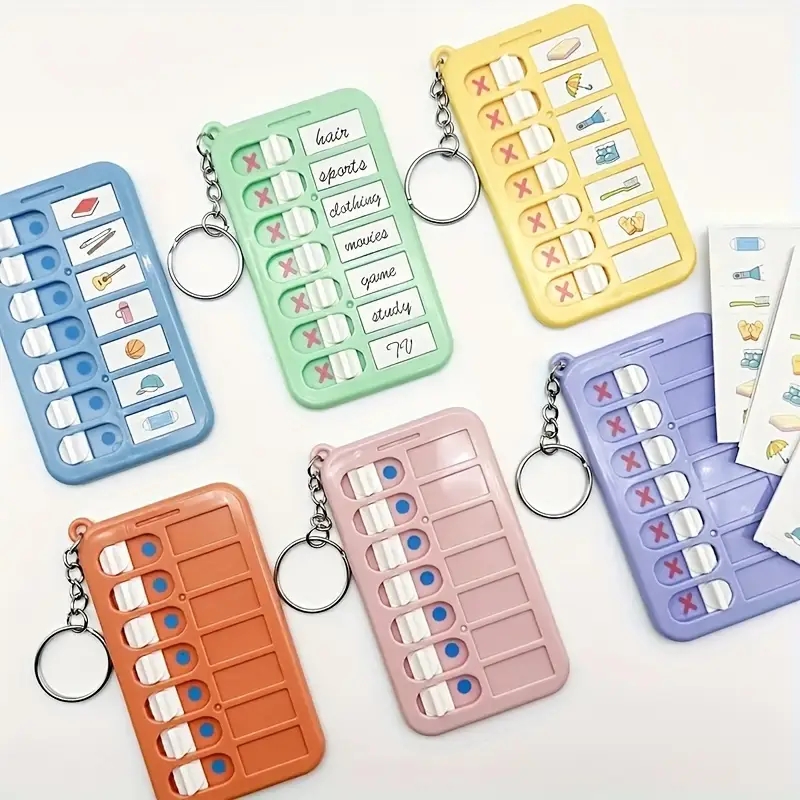 Office Stationery Supply List - 子供の自己規律チェックリスト 文房具 メモボード 学用品 日記 キーチェーン