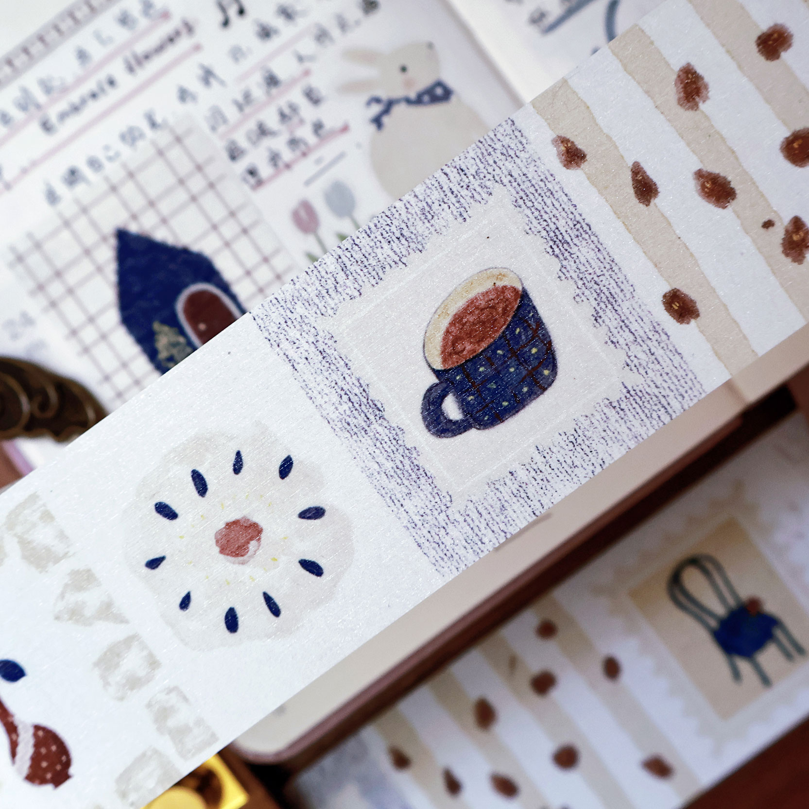 Washi Tape Set - YiEr スタジオヴィンテージオールドメロディー和紙 PET テーププランナー DIY カードメイキングスクラップブッキングプラン装飾ステッカー