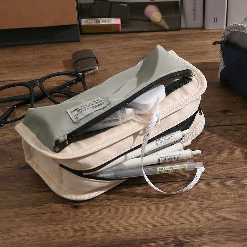 大容量ペンケース ミニマルデザイン ペンポーチ かわいいペン - Office Supply Office Stationery Items のレビューと価格