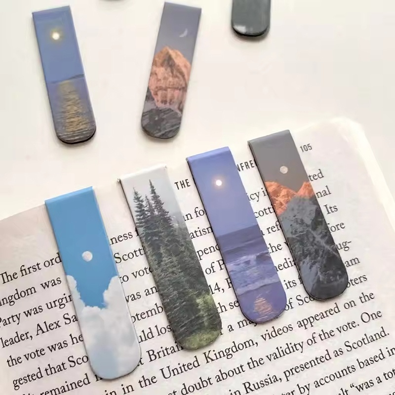 2 ピース/セット磁気ブックマーク美しい自然ブックマーカーペ - Paperclip Magnetic Set のレビューと価格