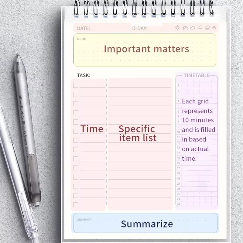 1pc プランナーアジェンダスパイラル A5 ノートブックス - Office Stationery Supply List のレビューと価格