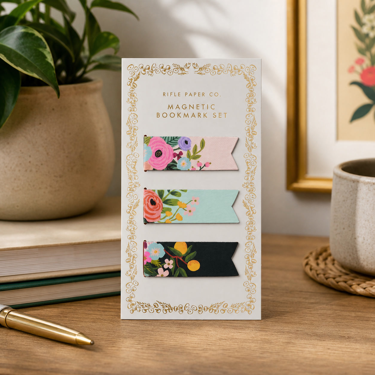 ガーデンパーティー花柄マグネットブックマークセット、多色紙製 - Paperclip Magnetic Set のレビューと価格