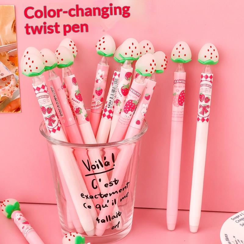イチゴデザイン消せるゲルペンセット、光に反応して色が変わるイ - Gel Ink Pen Set のレビューと価格