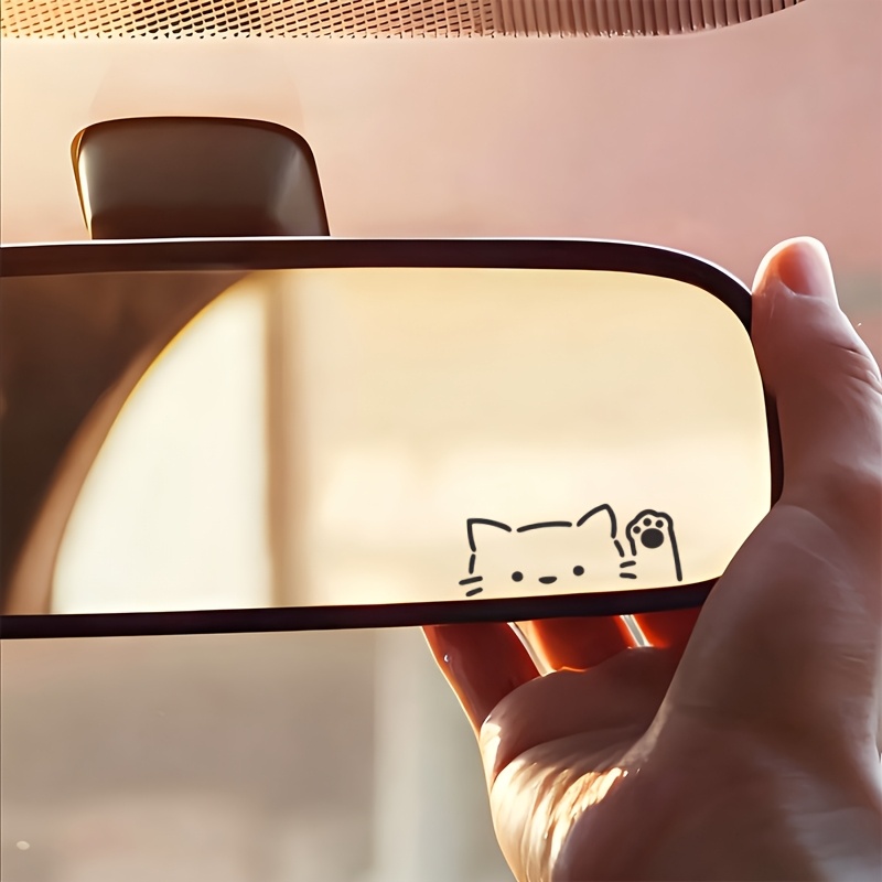 2枚セット 漫画風の覗き見猫 車のミラーステッカー スタイリ - Memo Pad Sticky のレビューと価格