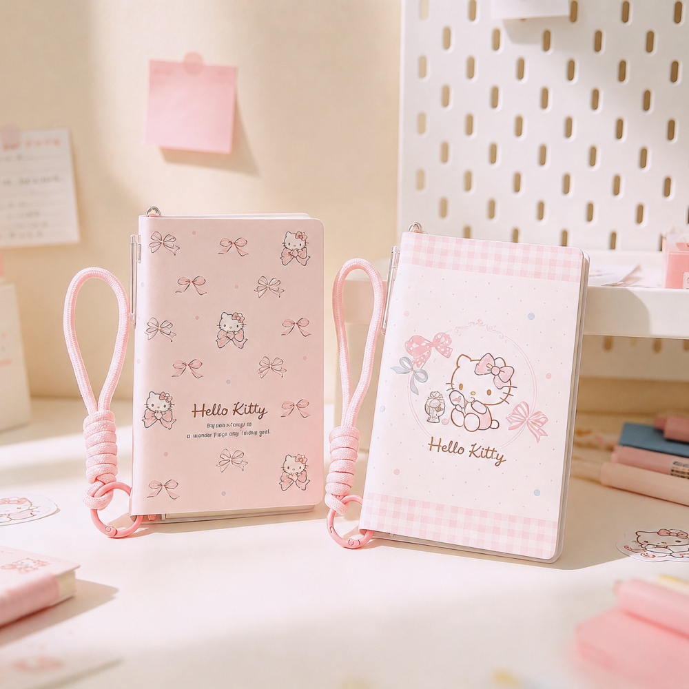本物のハローキティメモパッドポケットノートセット、サンリオペ - Office Supply Office Stationery Items のレビューと価格