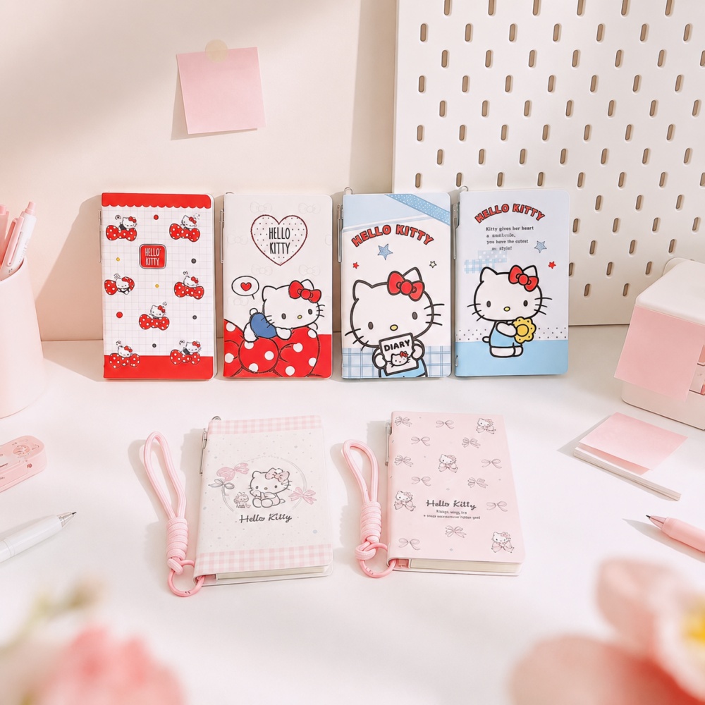 本物のハローキティメモパッドポケットノートセット、サンリオペ - Office Supply Office Stationery Items のレビューと価格