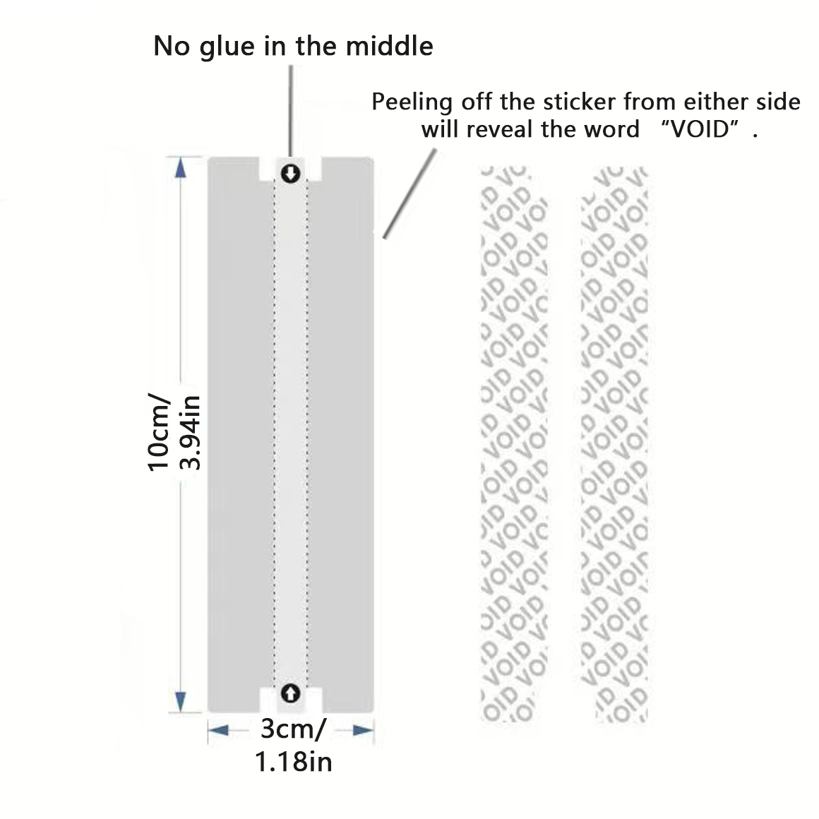 36/72 個透明粘着剤改ざん防止 VOID ラベルシーリン - Label Printer Tape のレビューと価格