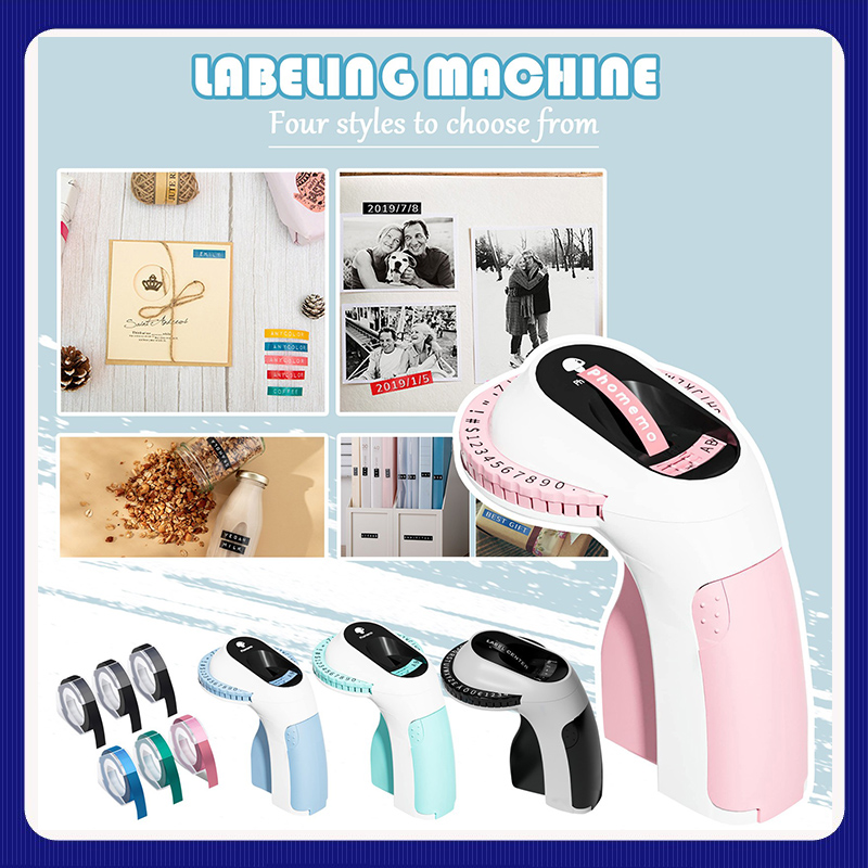 3D ラベルプリンターエンボスラベルテープマニュアルラベラー - Label Printer Tape のレビューと価格