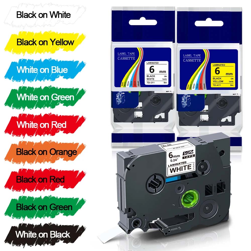 1パック TZe211 Ptouch 6mm/0.24インチ - Label Printer Tape のレビューと価格