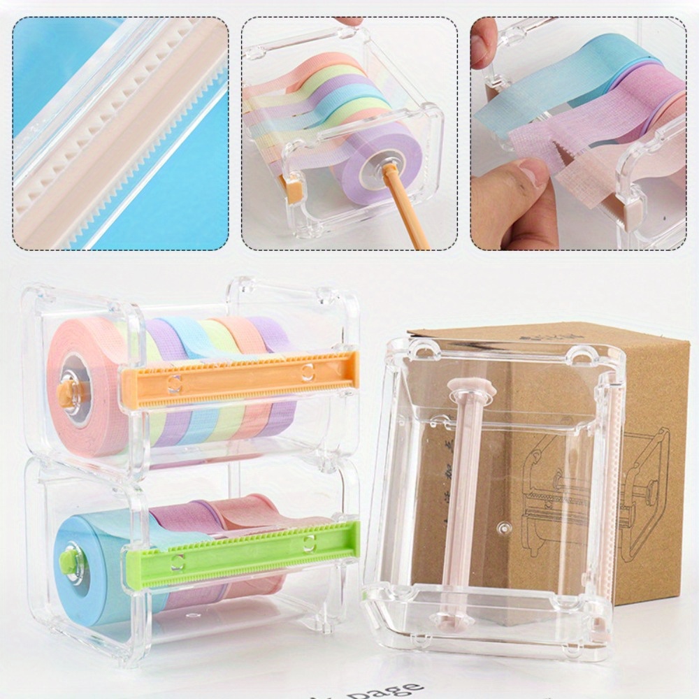 多目的粘着テープディスペンサー、携帯用和紙テープカッター、透 - Washi Tape Set のレビューと価格