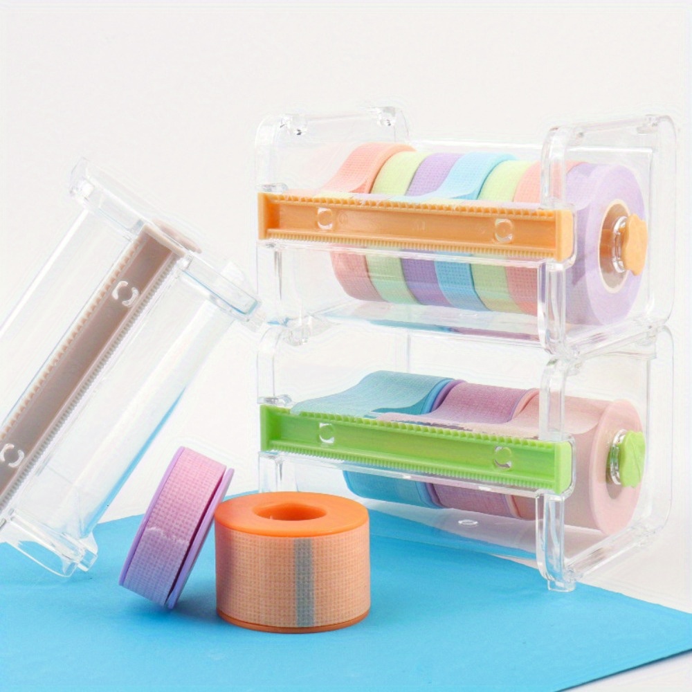 多目的粘着テープディスペンサー、携帯用和紙テープカッター、透 - Washi Tape Set のレビューと価格